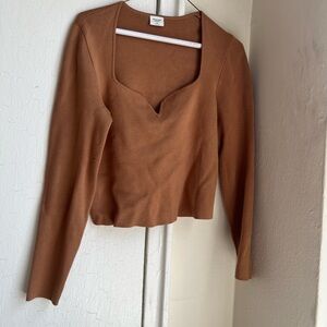 Women's Brown Long Sleeve Sweater